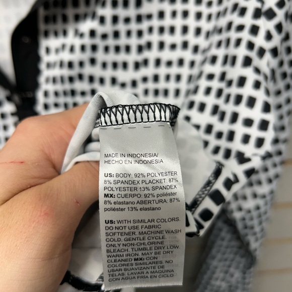 Chico's Monochrome Patterned Blouse - Picture 3 of 6